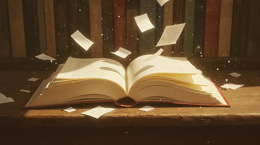 یک رمان ساخته شده با کاغذ بالک