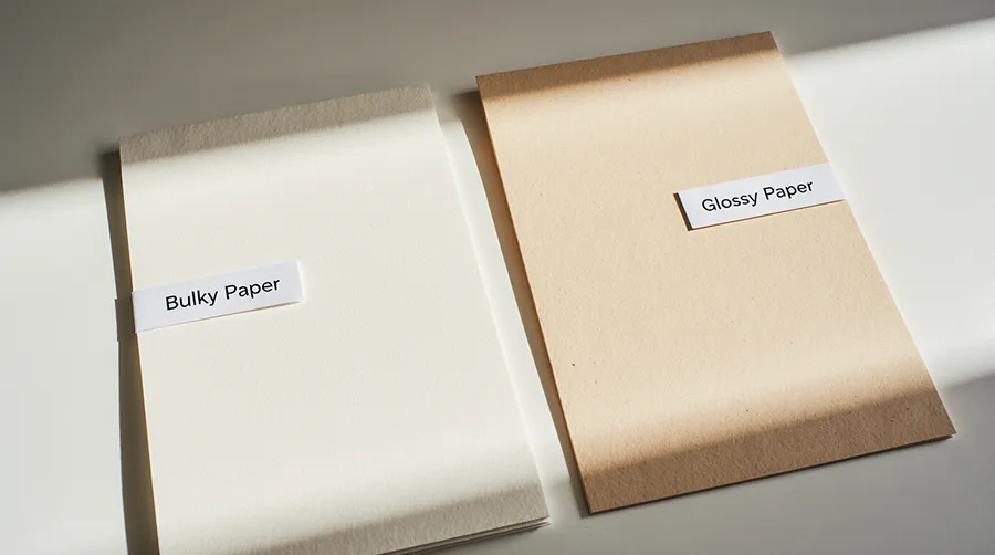 مقایسه کاغذ گلاسه و بالک