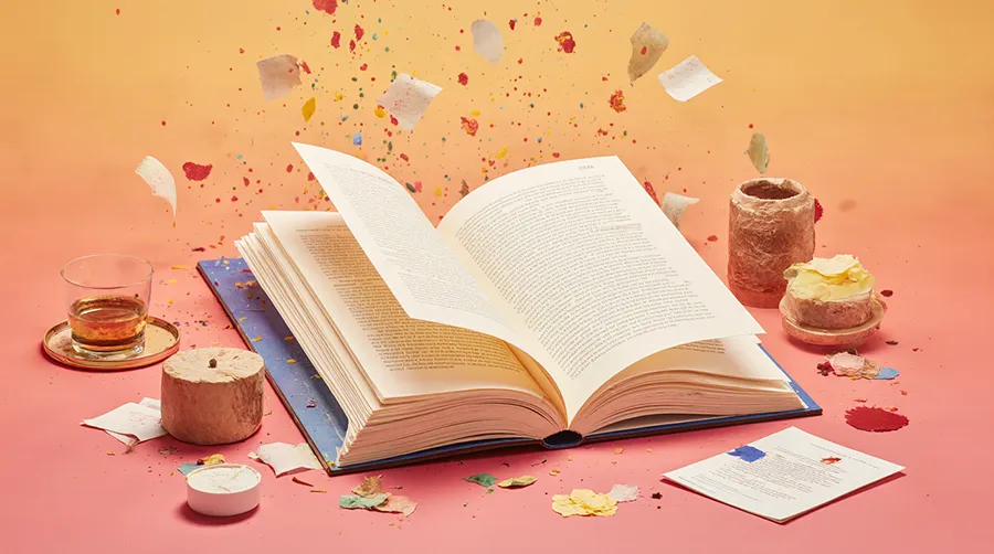 یک کتاب ساخته شده از کاغذ کتان