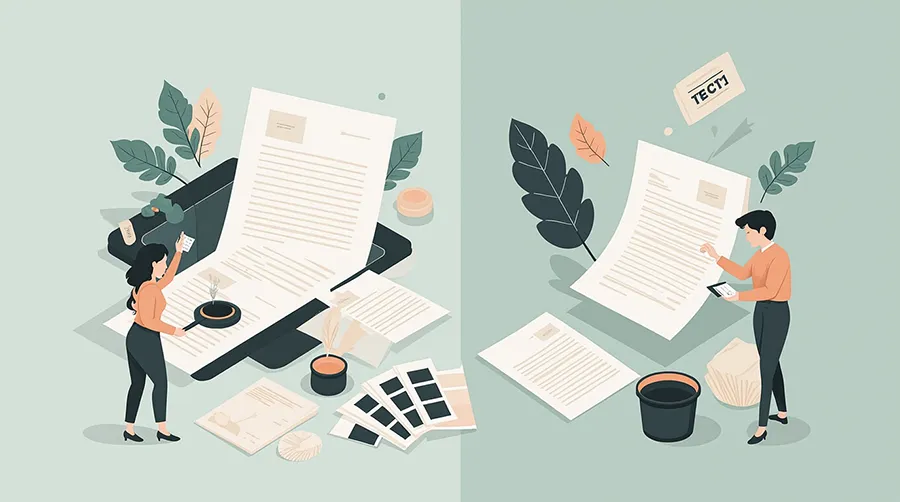 مقایسه کاغذ کتان و تحریر